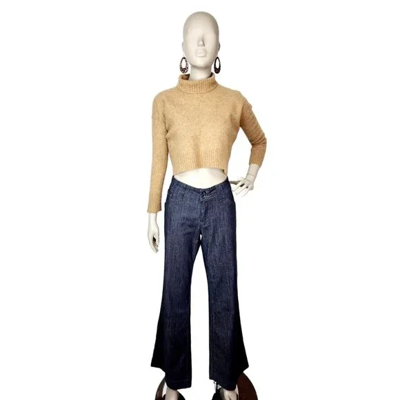 Levi's Dark Wash High-Waisted High Loose Flare Denim Bell Bottom Jeans W…